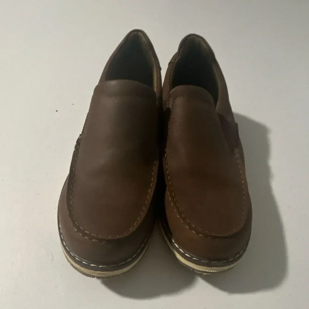 Madison Avenue Boys Brown Slip-On Loafer Casual Shoes: Size 2.5–New with no tags